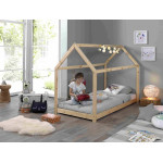 Paris Prix Lit Enfant Design "Cabane" 90x200cm Naturel