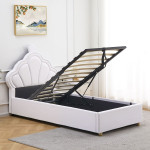 Paris Prix Lit Enfant Design "Coquillage" 90x190cm Blanc