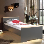 Paris Prix Lit Enfant Design "London" 90x200cm Gris Anthracite