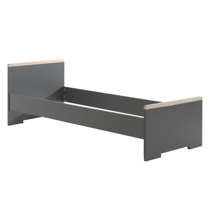 Paris Prix Lit Enfant Design "London" 90x200cm Gris Anthracite