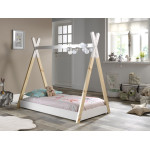 Paris Prix Lit Enfant Design & Matelas "Tipi" 70x140cm Blanc