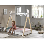 Paris Prix Lit Enfant Design & Matelas "Tipi" 70x140cm Blanc