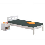 Paris Prix Lit Enfant En Bois Massif "Angel" 90x200cm Blanc