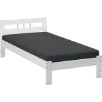 paris prix Lit Enfant en Bois Massif "Angel" 90x200cm Blanc