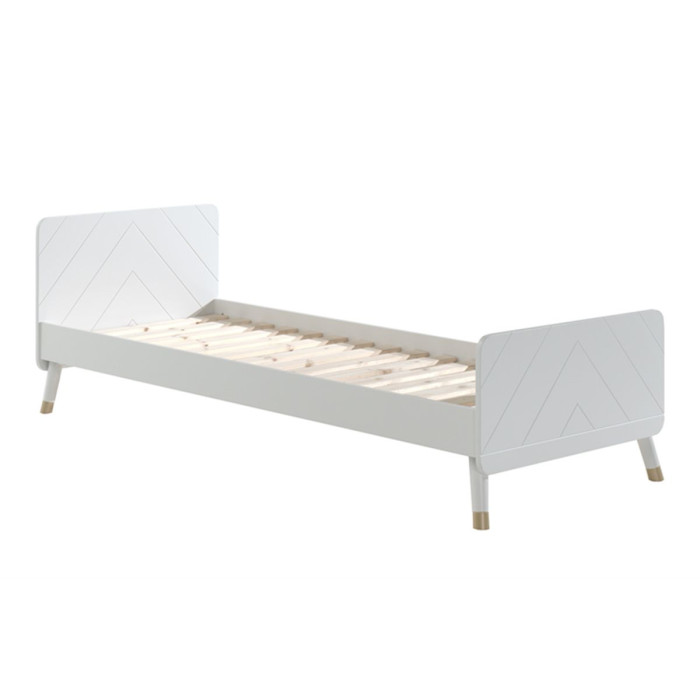 Paris Prix Lit Enfant En Bois Massif "Billy" 90x200cm Blanc