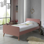 Paris Prix Lit Enfant En Bois Massif "Billy" 90x200cm Rose