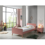 Paris Prix Lit Enfant En Bois Massif "Billy" 90x200cm Rose