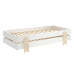 paris prix Lit Enfant en Bois "Modulo Arrow II" 90x200cm Blanc