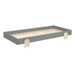 Paris Prix Lit Enfant En Bois "Modulo Arrow II" 90x200cm Gris