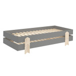 Paris Prix Lit Enfant En Bois "Modulo Arrow III" 90x200cm Gris