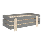 paris prix Lit Enfant en Bois "Modulo Arrow III" 90x200cm Gris