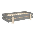 Paris Prix Lit Enfant En Bois "Modulo Arrow IV" 90x200cm Gris
