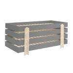 paris prix Lit Enfant en Bois "Modulo Arrow IV" 90x200cm Gris