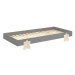 paris prix Lit Enfant en Bois "Modulo Puzzle" 90x200cm Gris