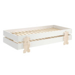 paris prix Lit Enfant en Bois "Modulo Puzzle II" 90x200cm Blanc