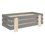 paris prix Lit Enfant en Bois "Modulo Puzzle III" 90x200cm Gris