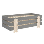 Paris Prix Lit Enfant En Bois "Modulo Puzzle IV" 90x200cm Gris