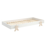 paris prix Lit Enfant en Bois "Modulo Smiley" 90x200cm Blanc