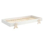 Paris Prix Lit Enfant En Bois "Modulo Smiley II" 90x200cm Blanc