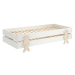 paris prix Lit Enfant en Bois "Modulo Smiley II" 90x200cm Blanc