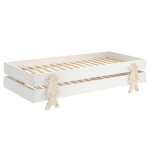 Paris Prix Lit Enfant En Bois "Modulo Smiley III" 90x200cm Blanc