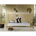 Paris Prix Lit Enfant En Pin Massif "Tipi" 90x200cm Blanc