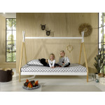 Paris Prix Lit Enfant En Pin Massif "Tipi" 90x200cm Blanc
