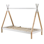 paris prix Lit Enfant en Pin Massif "Tipi" 90x200cm Blanc