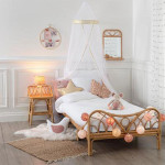 Paris Prix Lit Enfant En Rotin "Liberty" 90x190cm Naturel