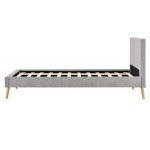 Paris Prix Lit Enfant En Tissu" Cormat" 90x190cm Gris Clair