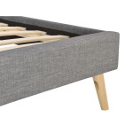 Paris Prix Lit Enfant En Tissu "Opamo" 90x190cm Gris Foncé