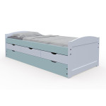 paris prix Lit Enfant Gigogne "Paty" 90x200cm Vert Sauge