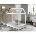 Paris Prix Lit Enfant & Matelas "Cabane" 70x140cm Blanc