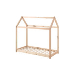 Paris Prix Lit Enfant & Matelas "Cabane" 70x140cm Naturel