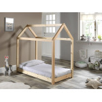 Paris Prix Lit Enfant & Matelas "Cabane" 70x140cm Naturel