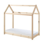 paris prix Lit Enfant & Matelas "Cabane" 70x140cm Naturel