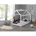 Paris Prix Lit Enfant & Matelas "Cabane" 90x200cm Blanc
