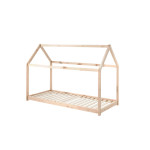 Paris Prix Lit Enfant & Matelas "Cabane" 90x200cm Naturel