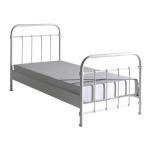 paris prix Lit Enfant Métal "New York" 120x200cm Blanc