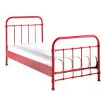 paris prix Lit Enfant Métal "New York" 90x200cm Rouge