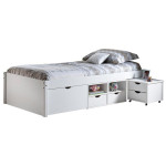 Paris Prix Lit Enfant Multi-Rangements "Clark" 90x200cm Blanc