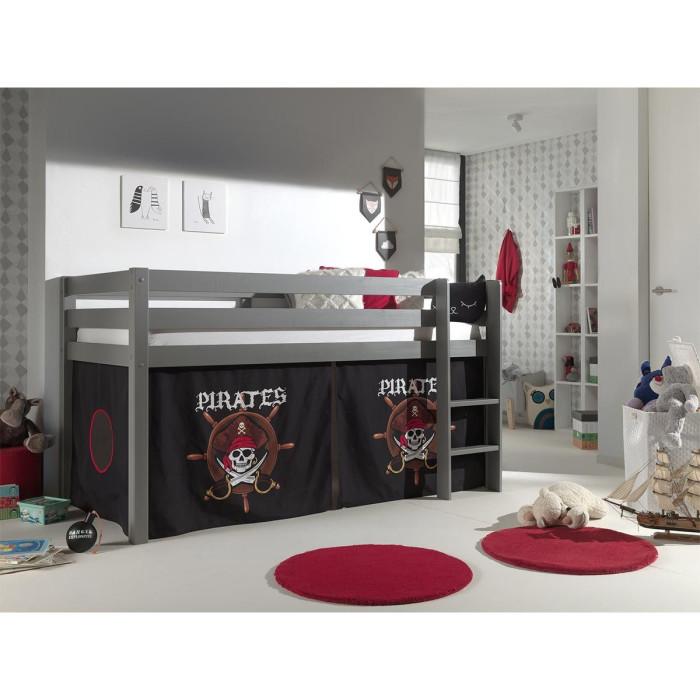 Paris Prix Lit Enfant "Pino Pirates II" 90x200cm Gris
