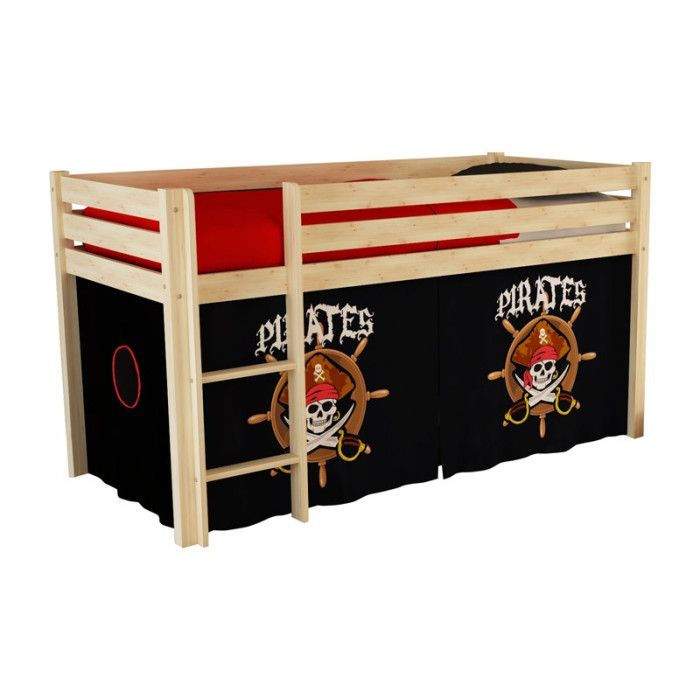 Paris Prix Lit Enfant "Pino Pirates II" 90x200cm Naturel
