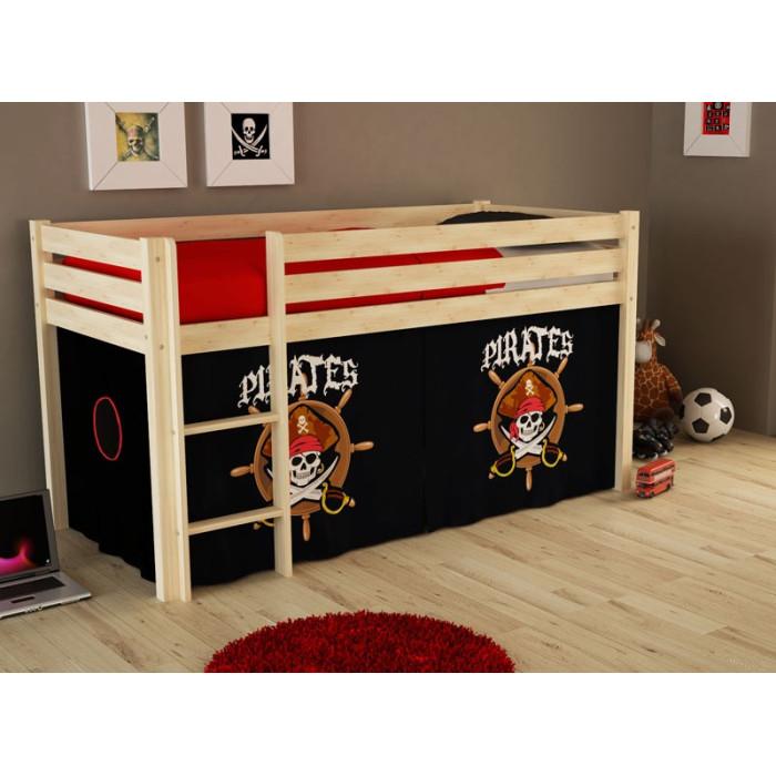 Paris Prix Lit Enfant "Pino Pirates II" 90x200cm Naturel