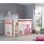 Paris Prix Lit Enfant "Pino Princesse" 90x200cm Naturel