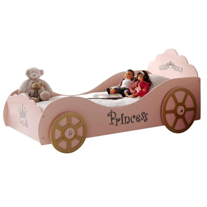 Paris Prix Lit Enfant Princesse "Voiture" 90x200cm Rose