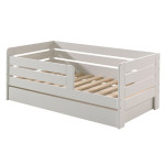paris prix Lit Enfant Sommier & Tiroir "Toddler II" 70x140cm Blanc
