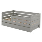 paris prix Lit Enfant Sommier & Tiroir "Toddler II" 70x140cm Gris