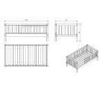 Paris Prix Lit Enfant & Sommier "Toddler II" 70x140cm Blanc