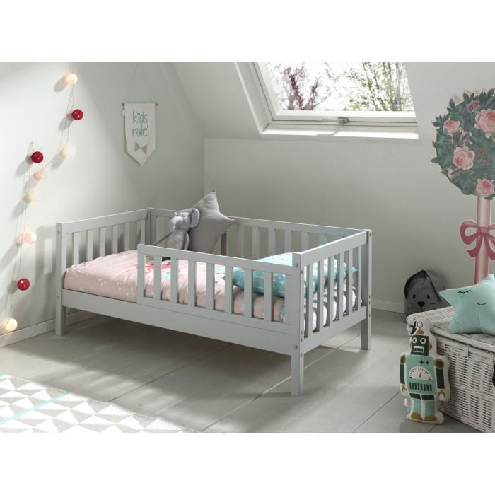 Paris Prix Lit Enfant & Sommier "Toddler II" 70x140cm Gris